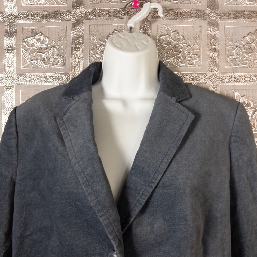 Talbots Dusty Blue Button Front Blazer Size 12 - image 3